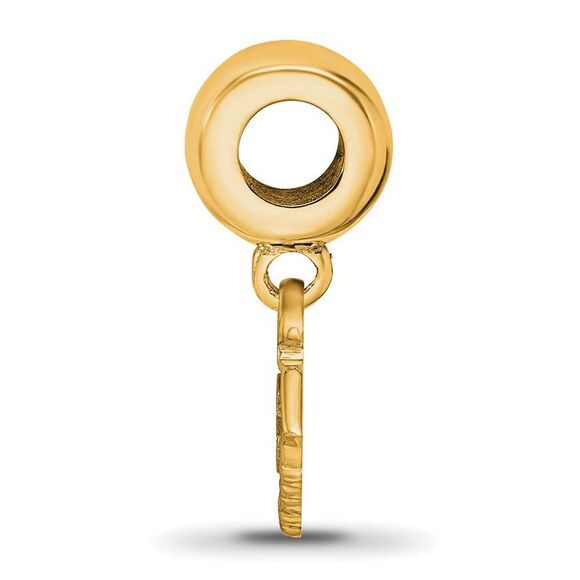 14K Gold Plated Sterling Silver The Citadel XS Disc Dangle Bead Charm - Picture 2 of 6